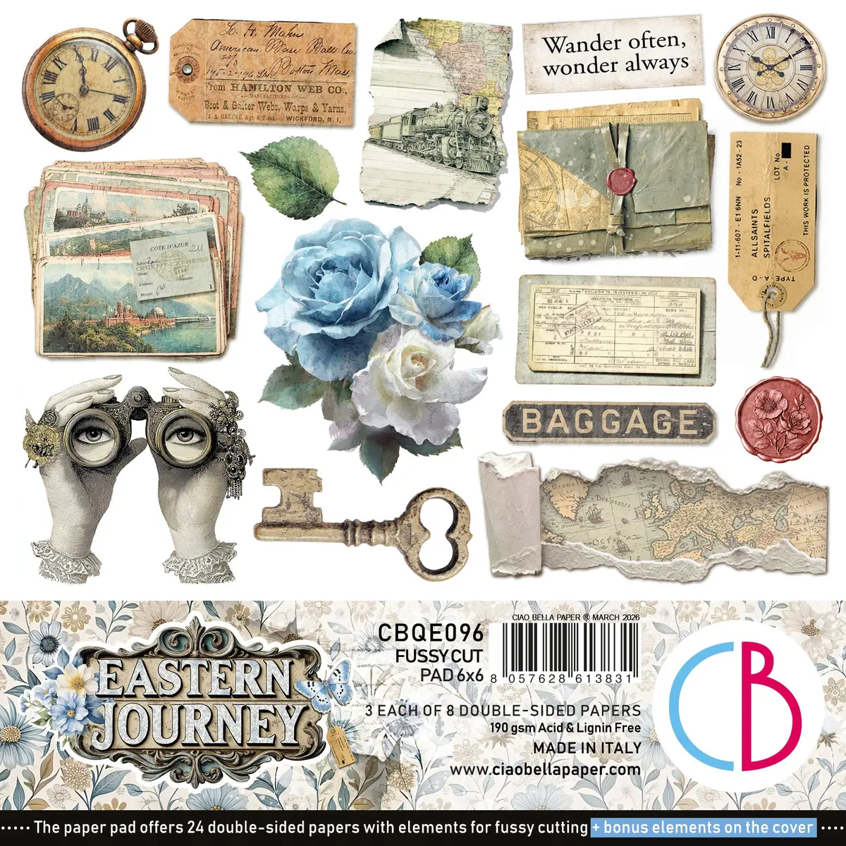 Eastern Journey Fussy Cut Pad 6"X6" 24/Pkg 1
