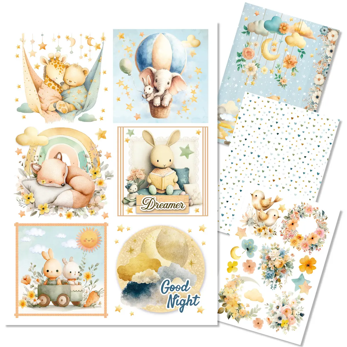 Rice Paper A4 Mixed 4/Pkg Lunibloom 1