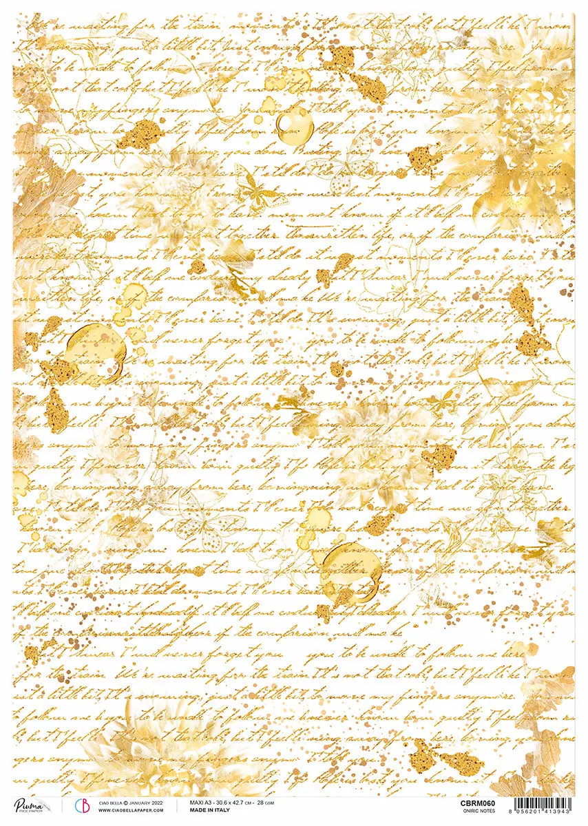 Rice Paper A3 Piuma Oniric Notes - 3 Sheets 1