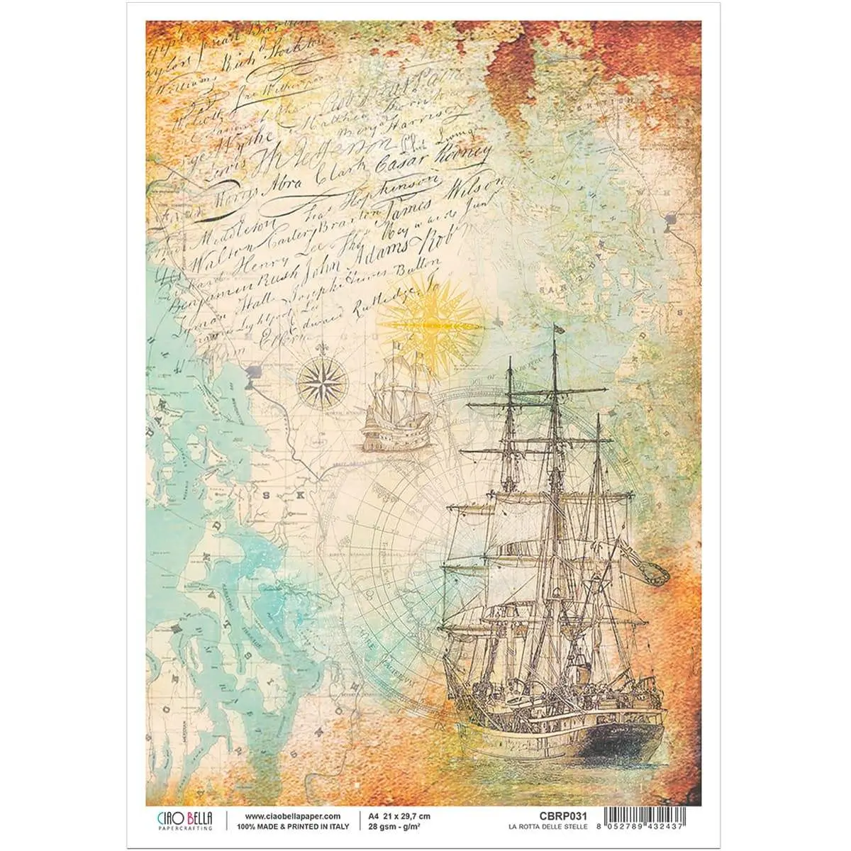 Ciao Bella Rice Paper A4 La Rotta Delle Stelle 1