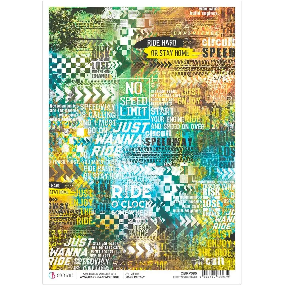 Ciao Bella Rice Paper A4 Start Your Engines 1