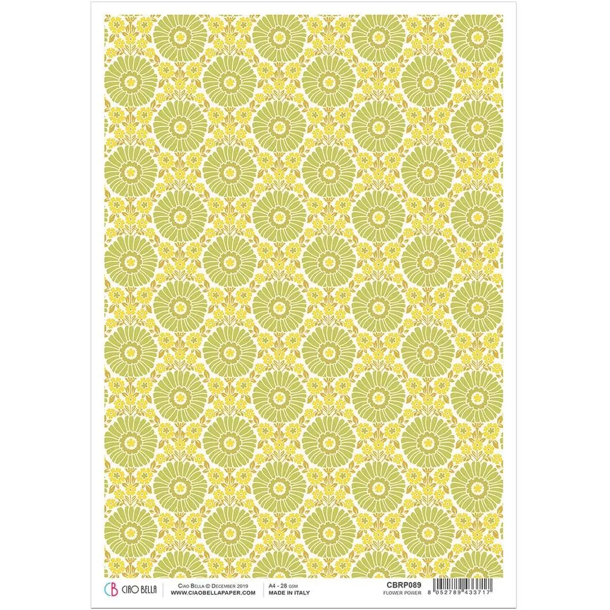 Ciao Bella Rice Paper A4 Flower Power 1