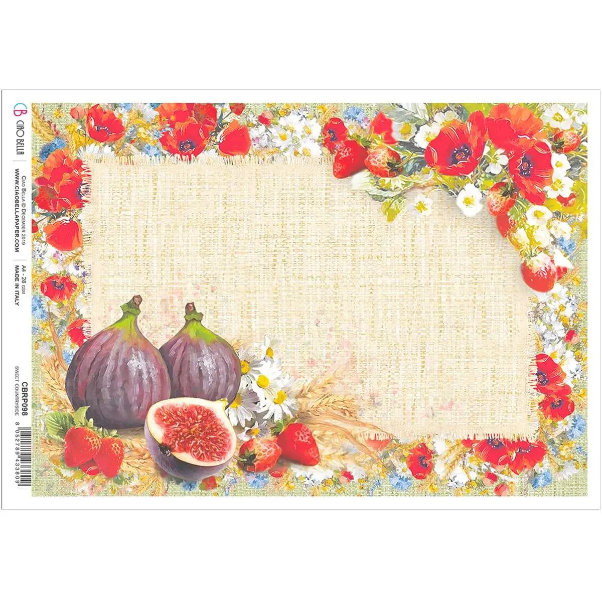 Ciao Bella Rice Paper A4 Sweet Countryside 1