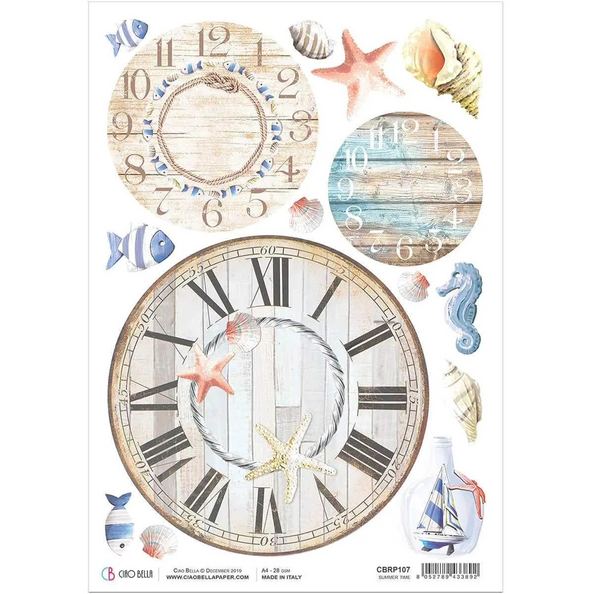 Ciao Bella Rice Paper A4 Summer Time 1