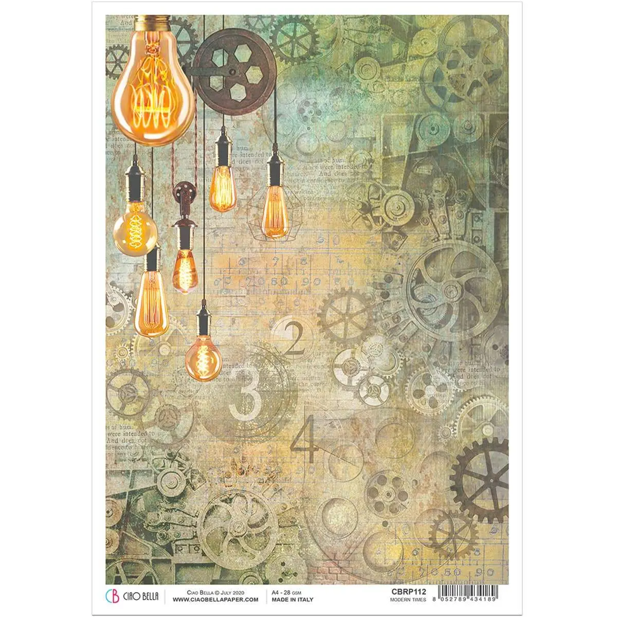 Ciao Bella Rice Paper A4 Modern Times 1