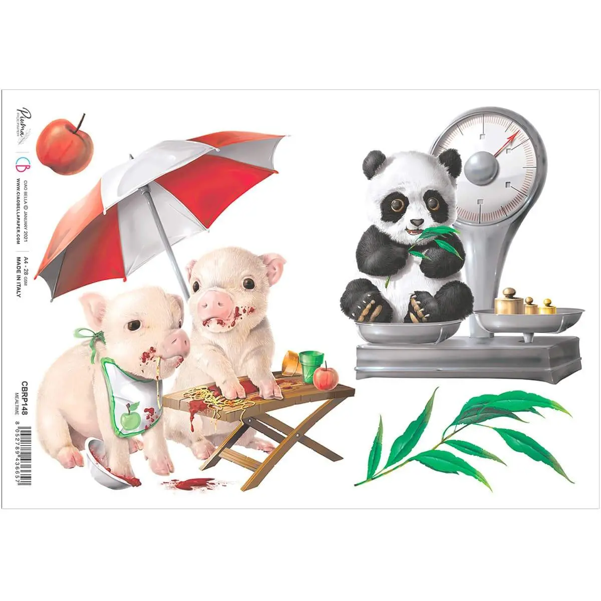 Ciao Bella Rice Paper A4 Mealtime 1
