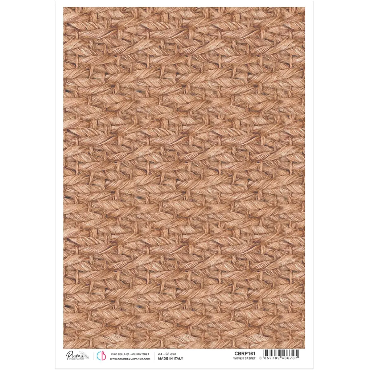 Ciao Bella Rice Paper A4 Woven Basket 1