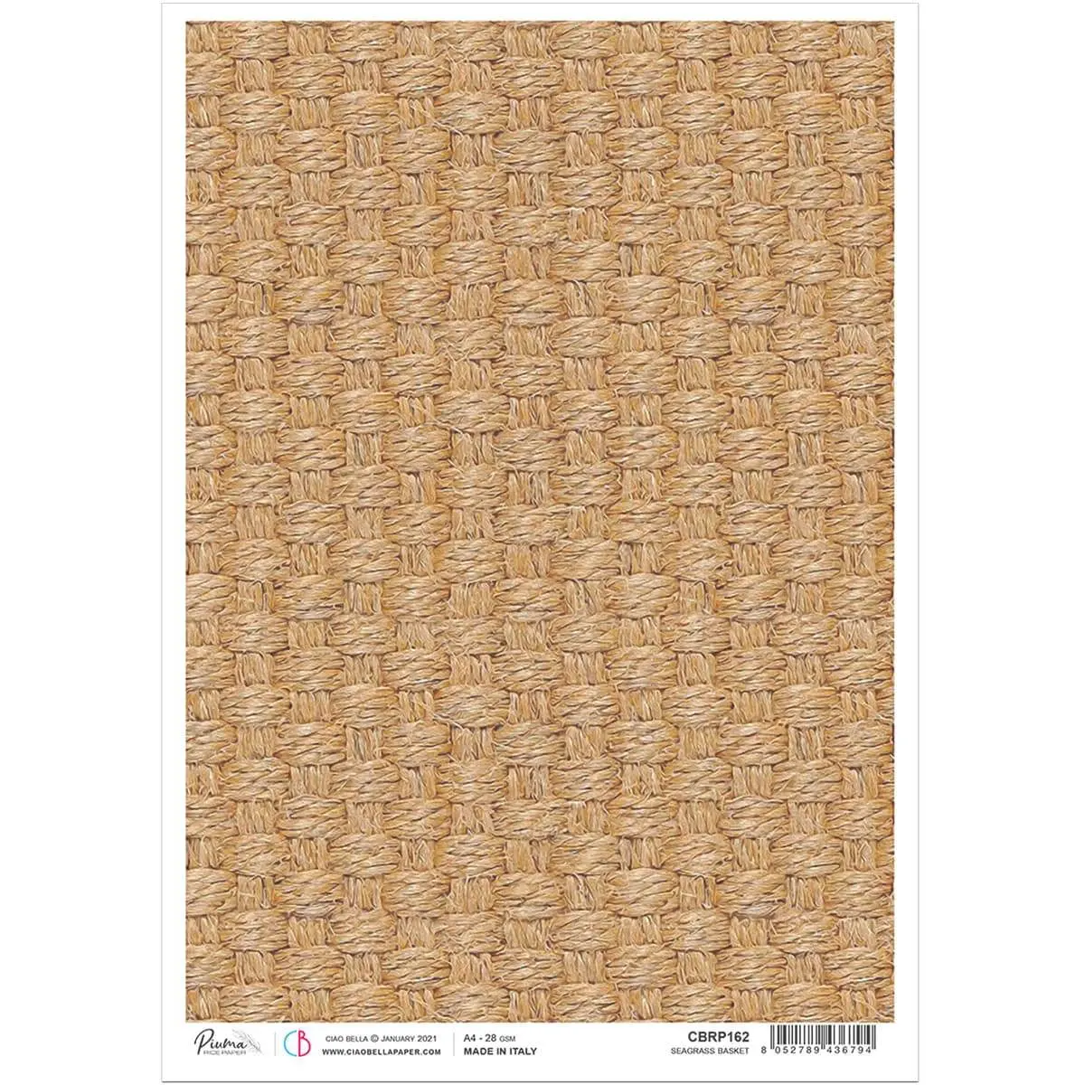 Ciao Bella Rice Paper A4 Seagrass Basket 1