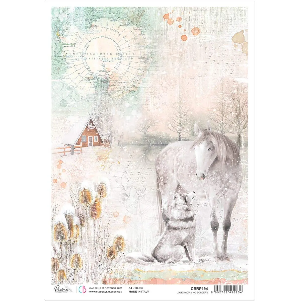 Ciao Bella Rice Paper A4 Love Knows No Borders 1