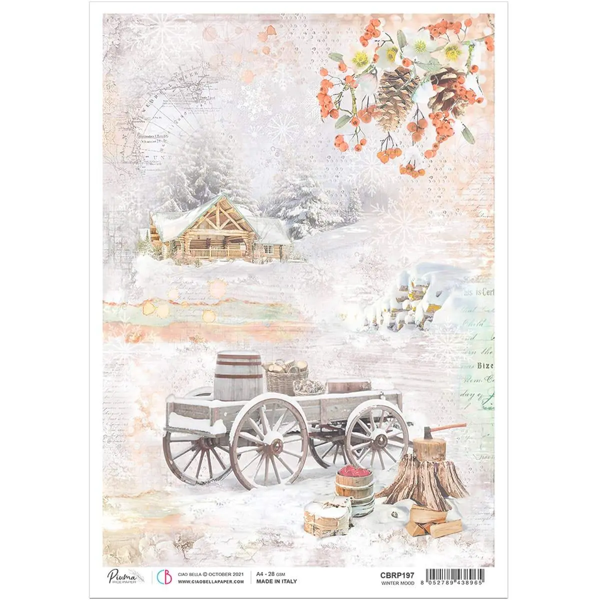Ciao Bella Rice Paper A4 Winter Mood 1