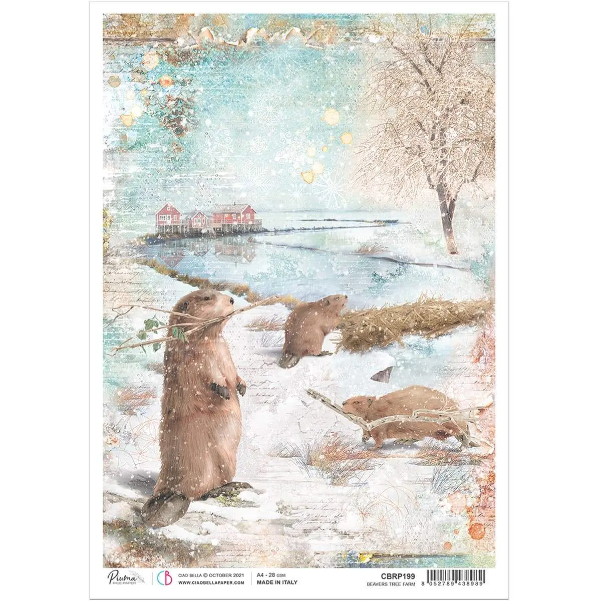 Ciao Bella Rice Paper A4 Beavers Tree Farm 1