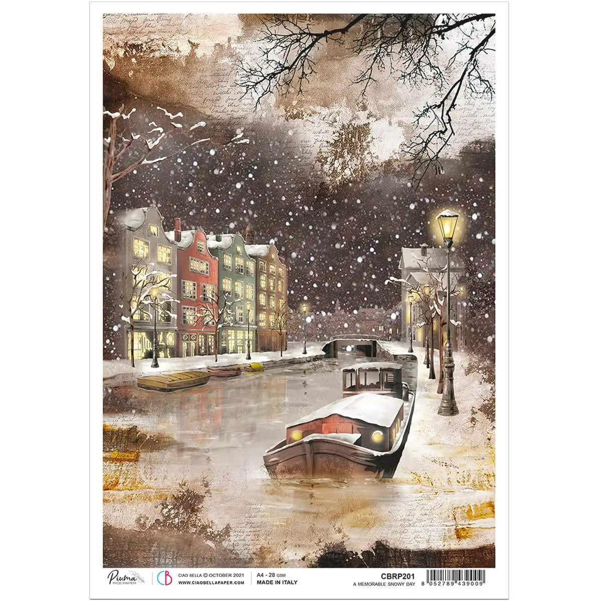Ciao Bella Rice Paper A4 A Memorable Snowy Day 1