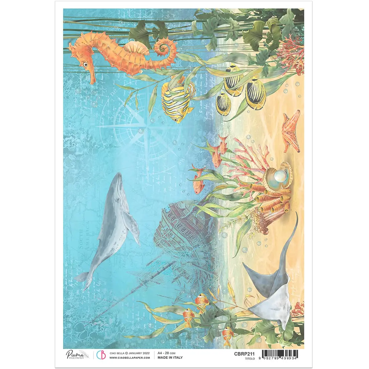 Ciao Bella Rice Paper A4 The Shipwreck 1