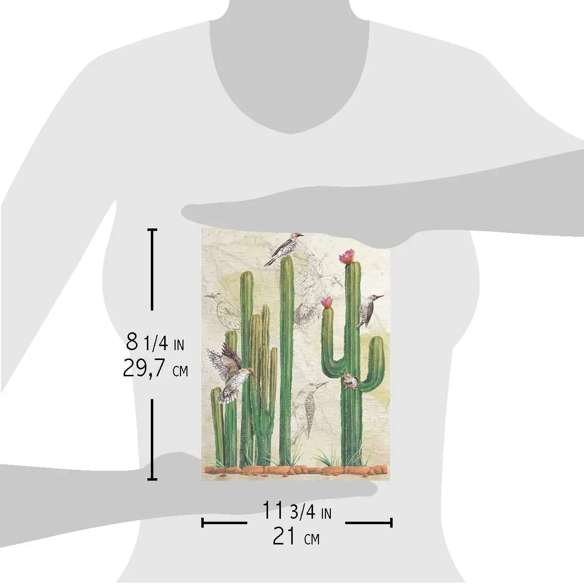 Ciao Bella Rice Paper A4 Saguaros 2