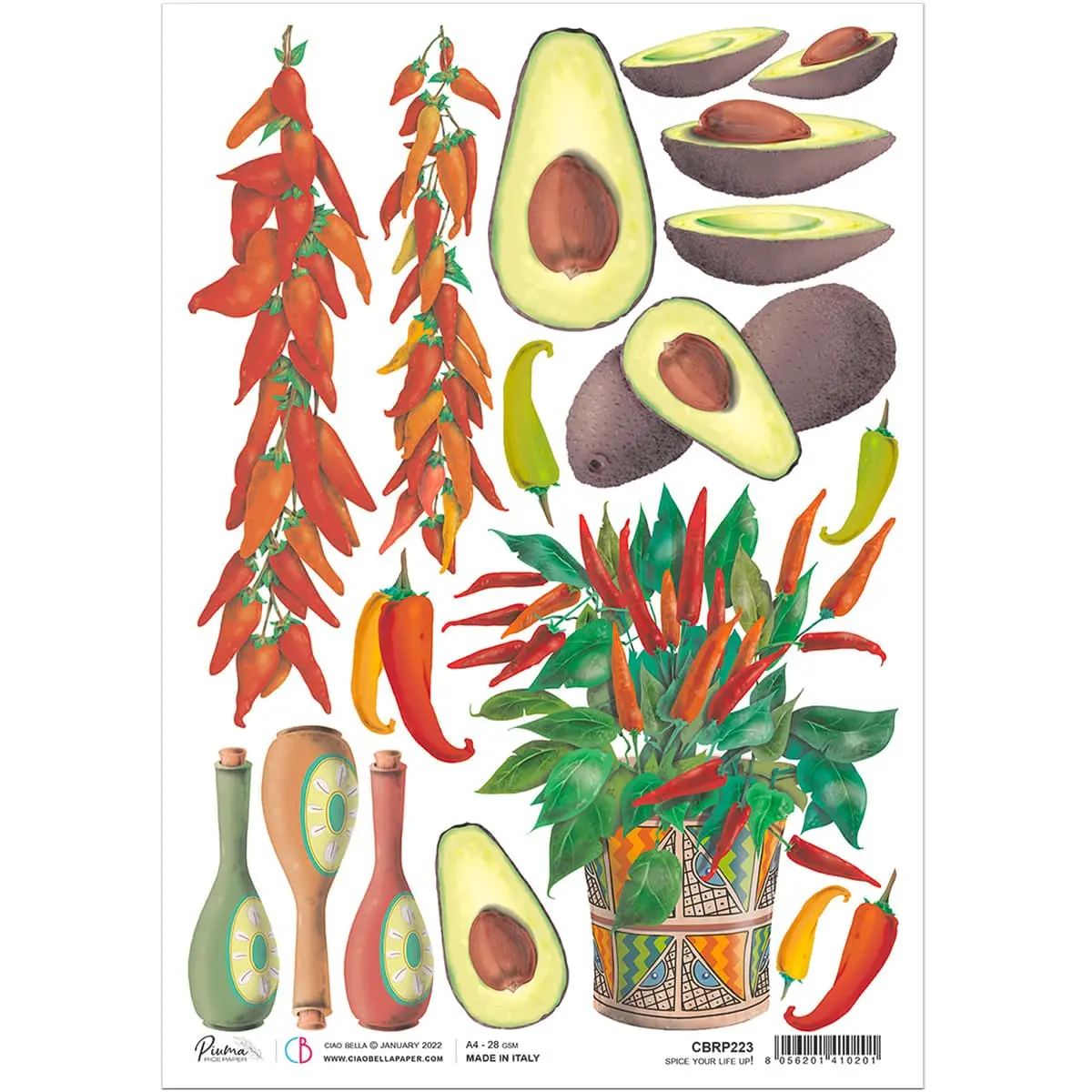 Ciao Bella Rice Paper A4 Spice Your Life Up! 1