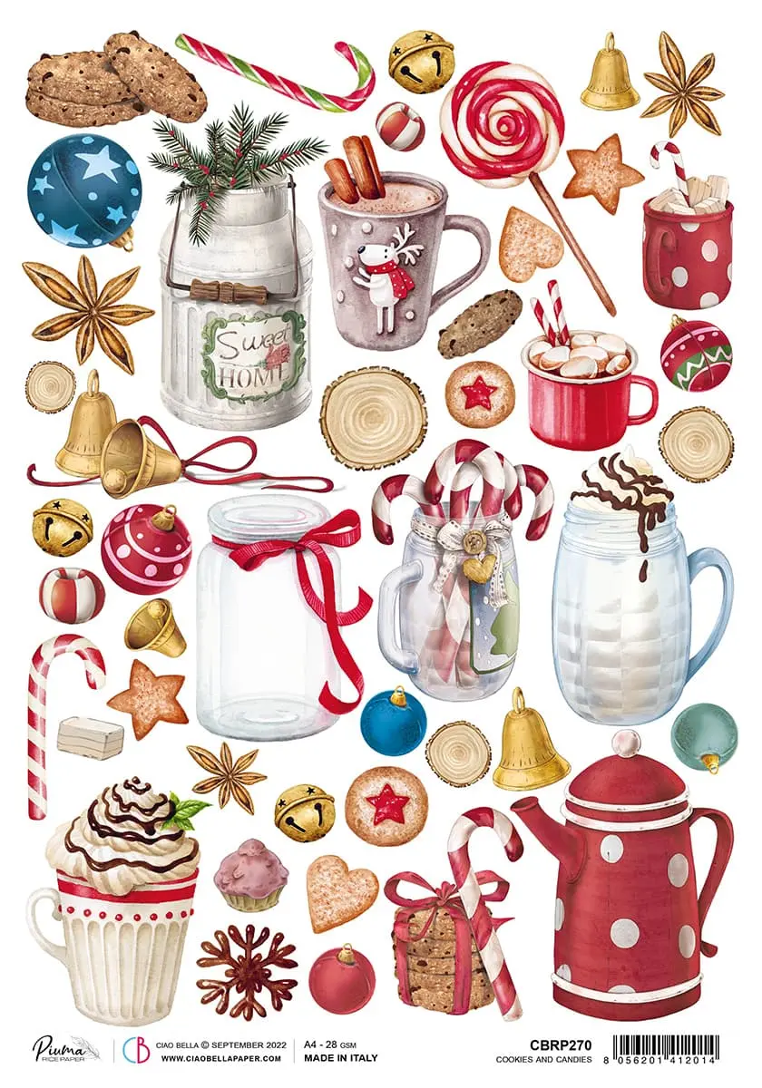 Rice Paper A4 Piuma Cookies And Candies - 5 Sheets 1