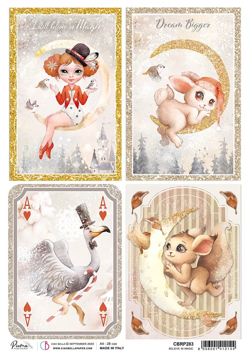 Rice Paper A4 Piuma Believe In Magic - 5 Sheets 1