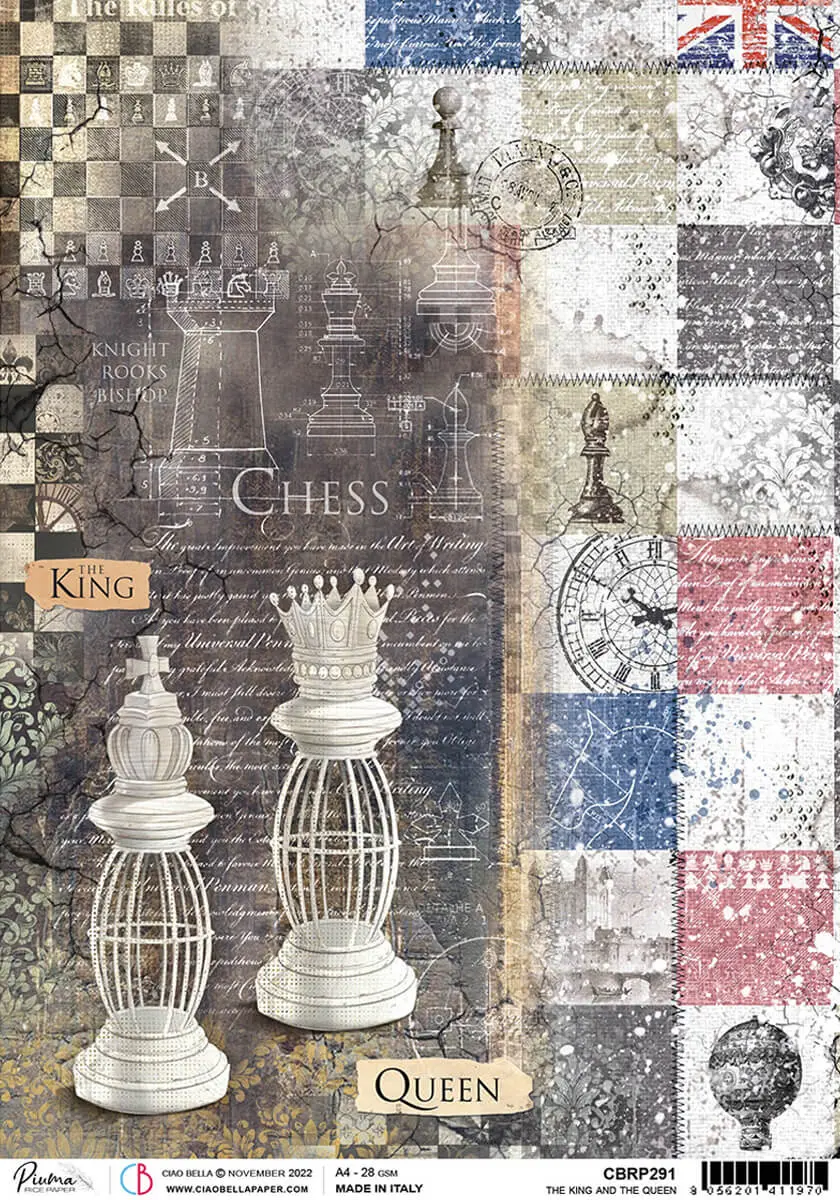 Rice Paper A4 Piuma The King And The Queen - 5 Sheets 1