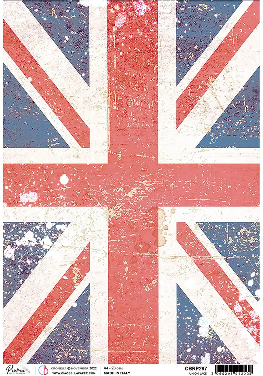 Rice Paper A4 Piuma The Union Jack - 5 Sheets 1