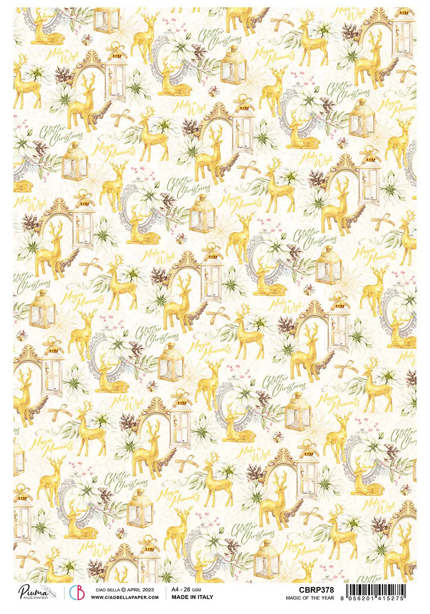Ciao Bella Rice Paper A4 Piuma Magic Of The Year - 5 Sheets 1