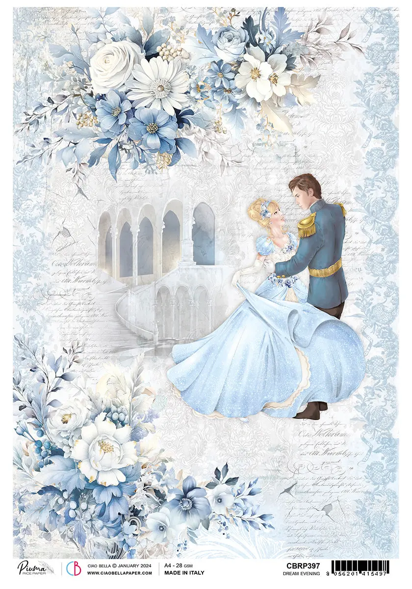 Rice Paper A4 Piuma Dream Evening - 5 Sheets 1