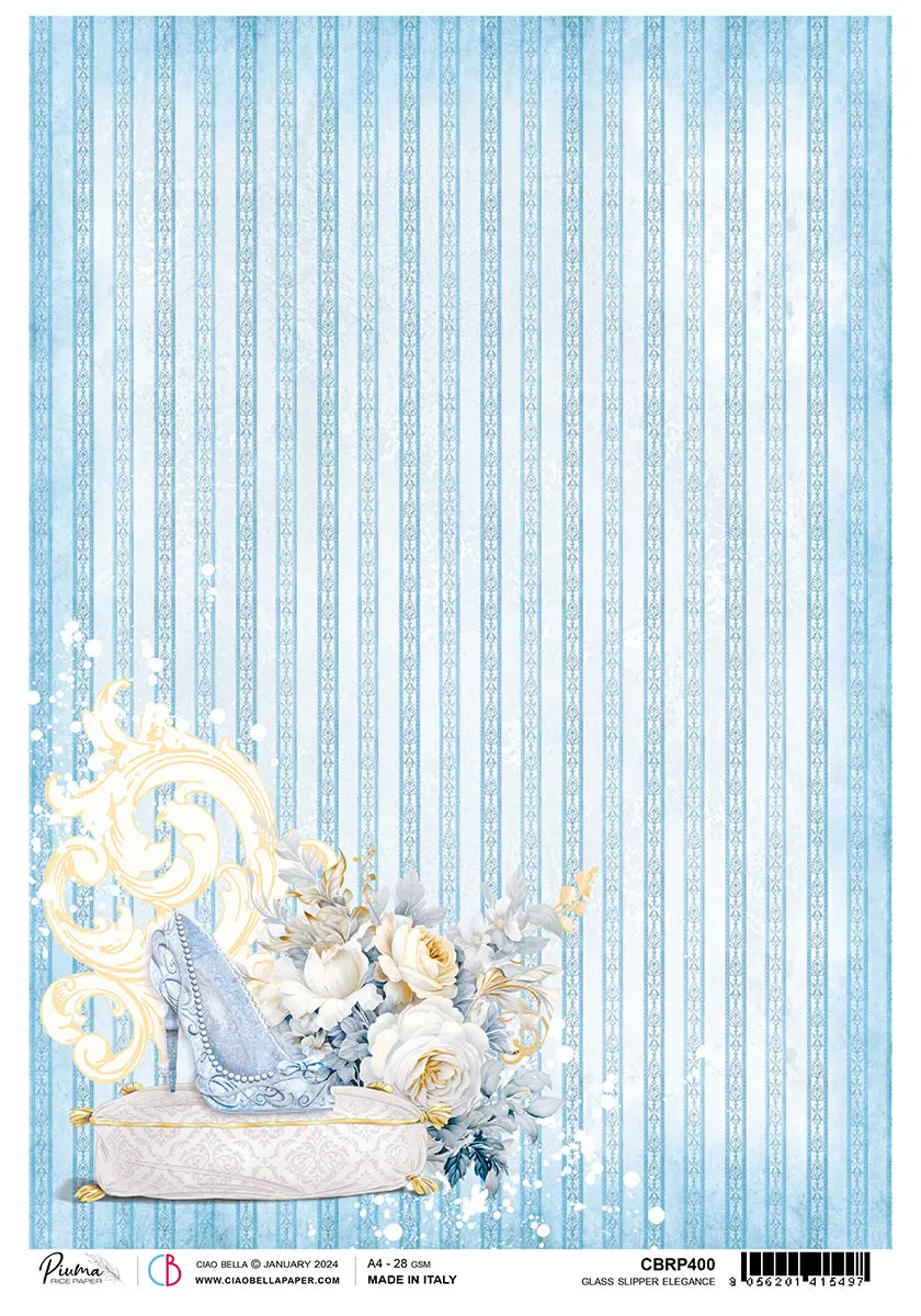 Rice Paper A4 Piuma Glass Slipper Elegance - 5 Sheets 1
