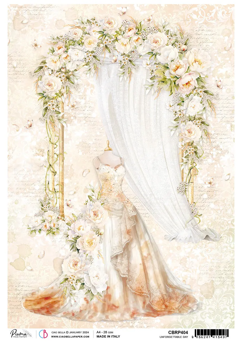Rice Paper A4 Piuma Unforgettable Day - 5 Sheets 1