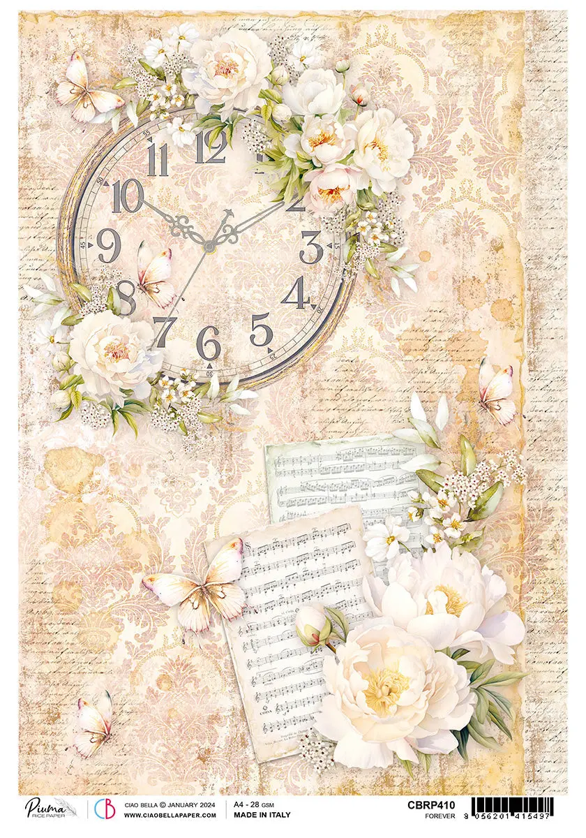 Rice Paper A4 Piuma Forever - 5 Sheets 1