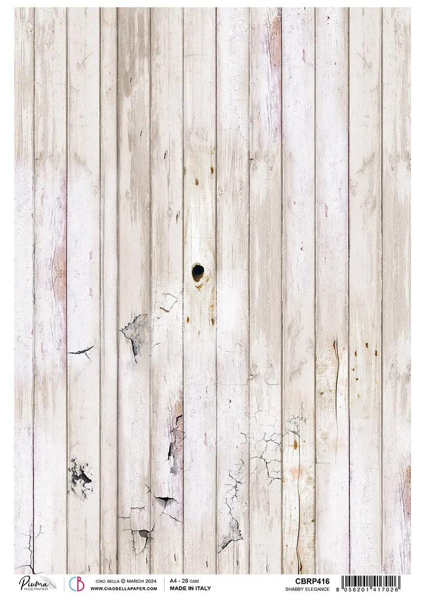Rice Paper A4 Piuma Shabby Elegance - 5 Sheets 1