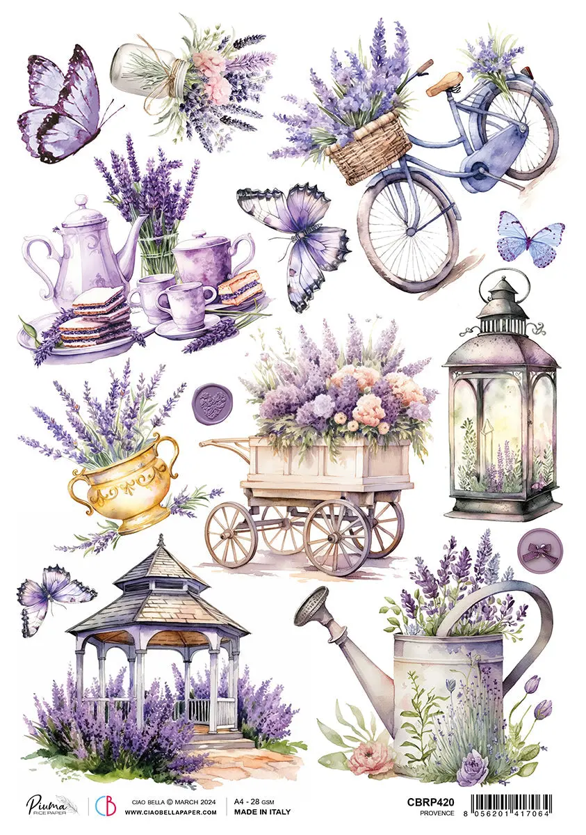 Rice Paper A4 Piuma Provence - 5 Sheets 1