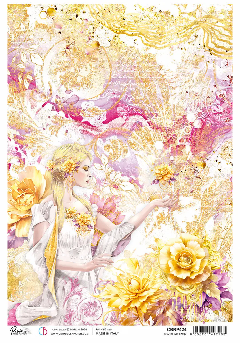 Rice Paper A4 Piuma Sparkling Fairy - 5 Sheets 1