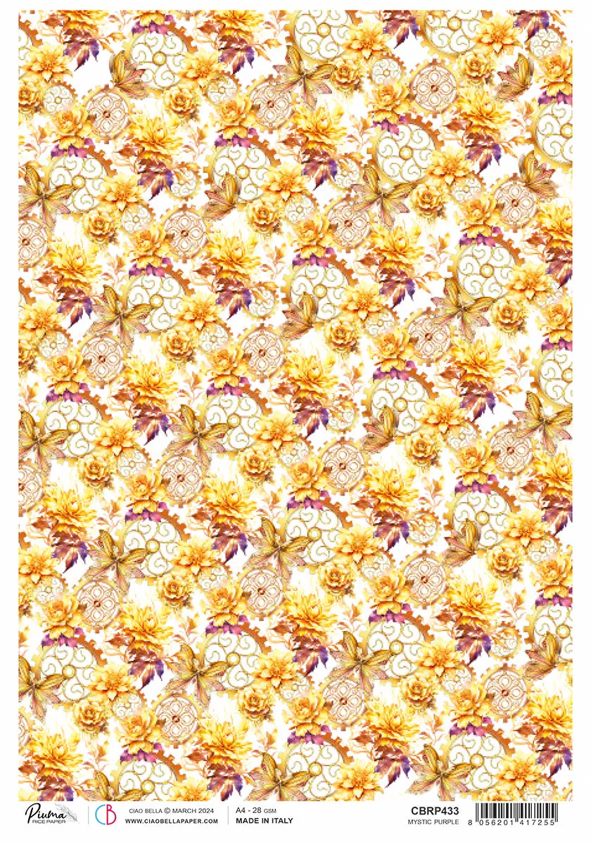Rice Paper A4 Piuma Mystic Purple - 5 Sheets 1