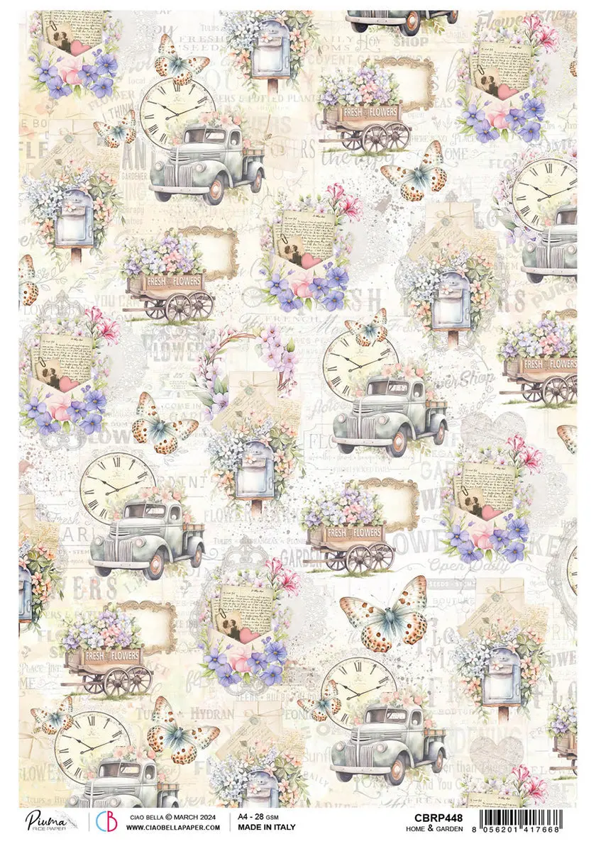 Rice Paper A4 Home & Garden - 5 Sheets 1
