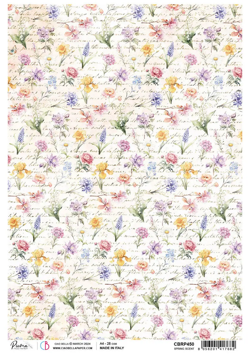 Rice Paper A4 Spring Scent - 5 Sheets 1