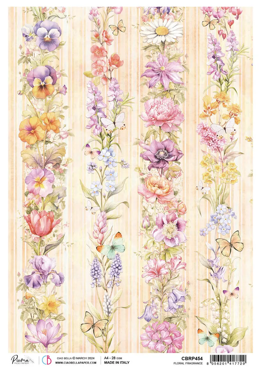 Rice Paper A4 Floral Fragrance - 5 Sheets 1