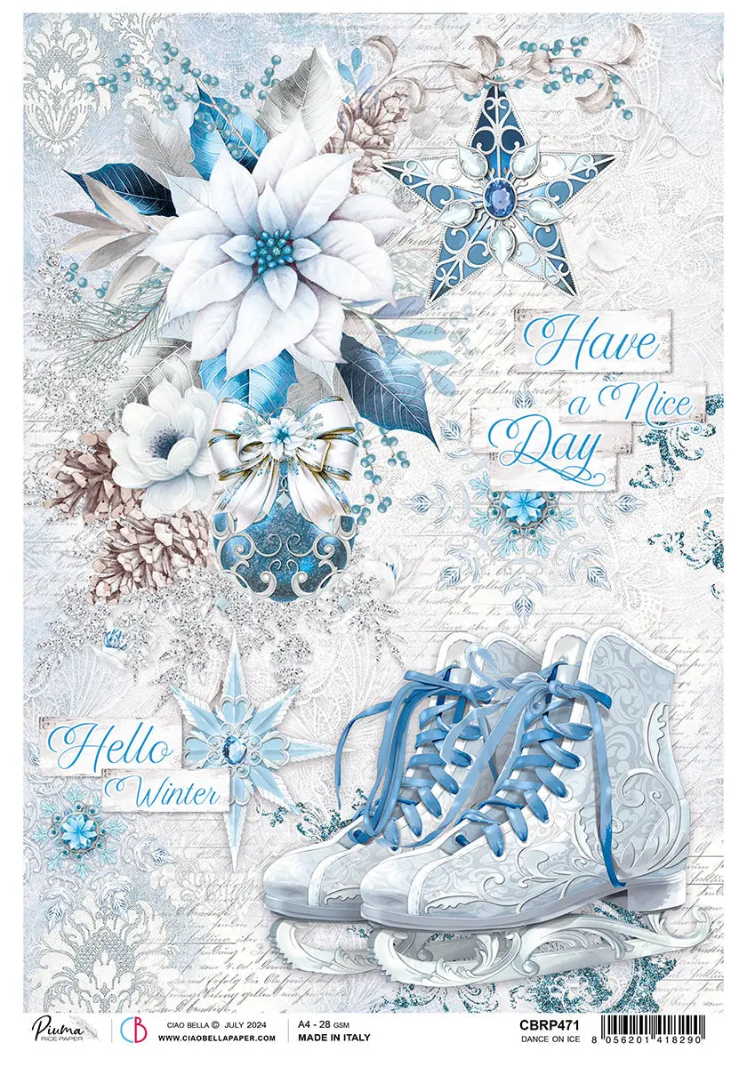 Rice Paper A4 Dance On Ice - 5 Sheets 1