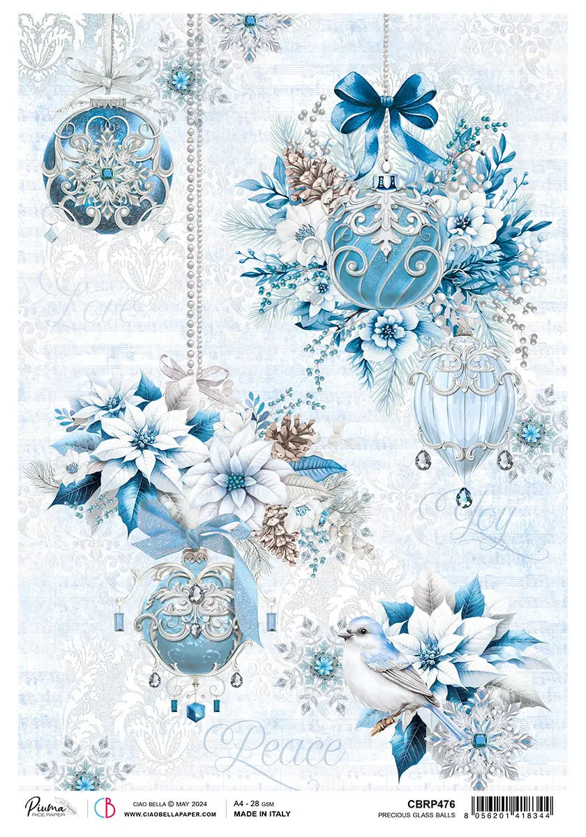 Rice Paper A4 Precious Glass Balls - 5 Sheets 1