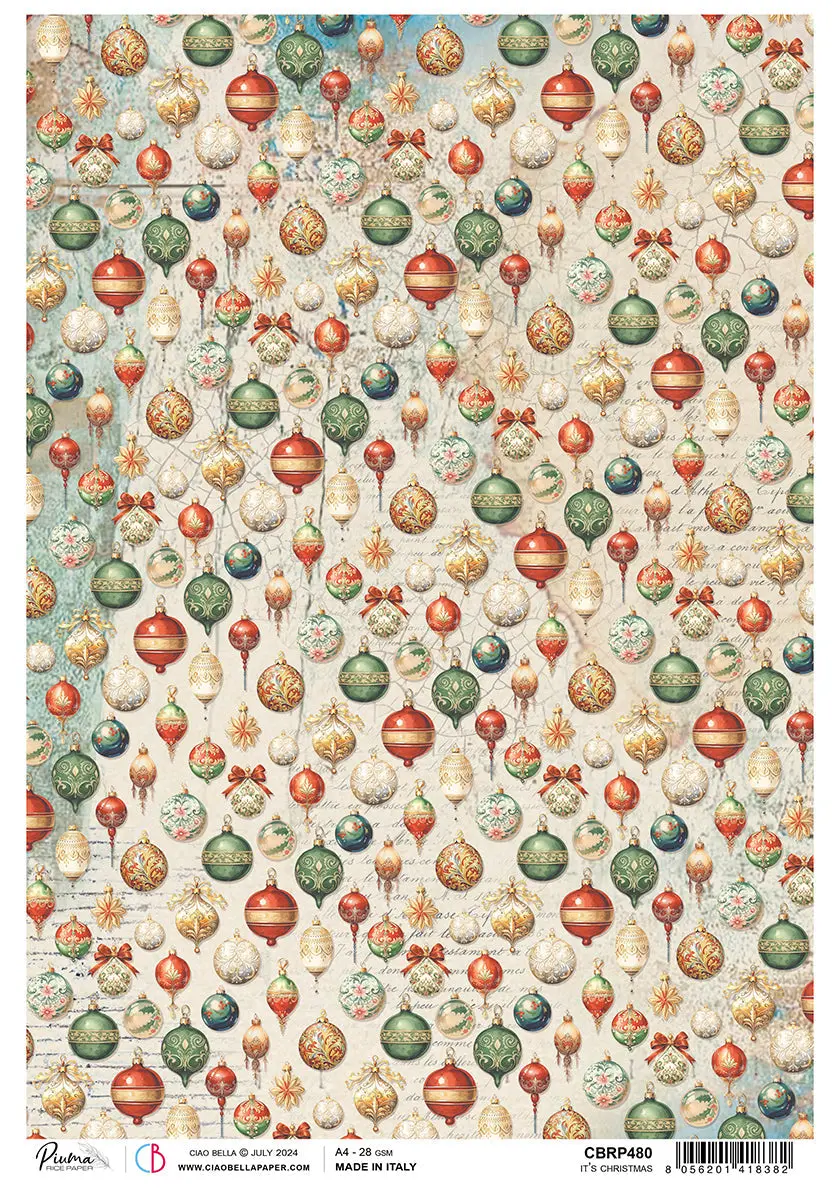 Rice Paper A4 It’S Christmas - 5 Sheets 1