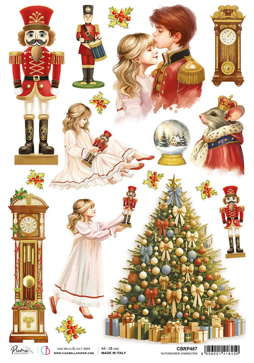 Rice Paper A4 Nutcracker Character - 5 Sheets 1