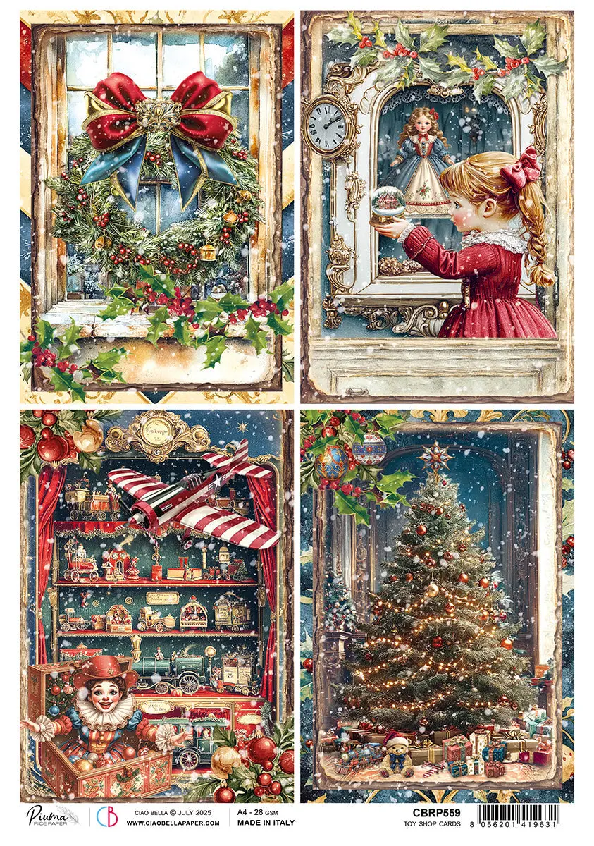 Rice Paper A4 Toy Shop Cards - 5 Sheets 1