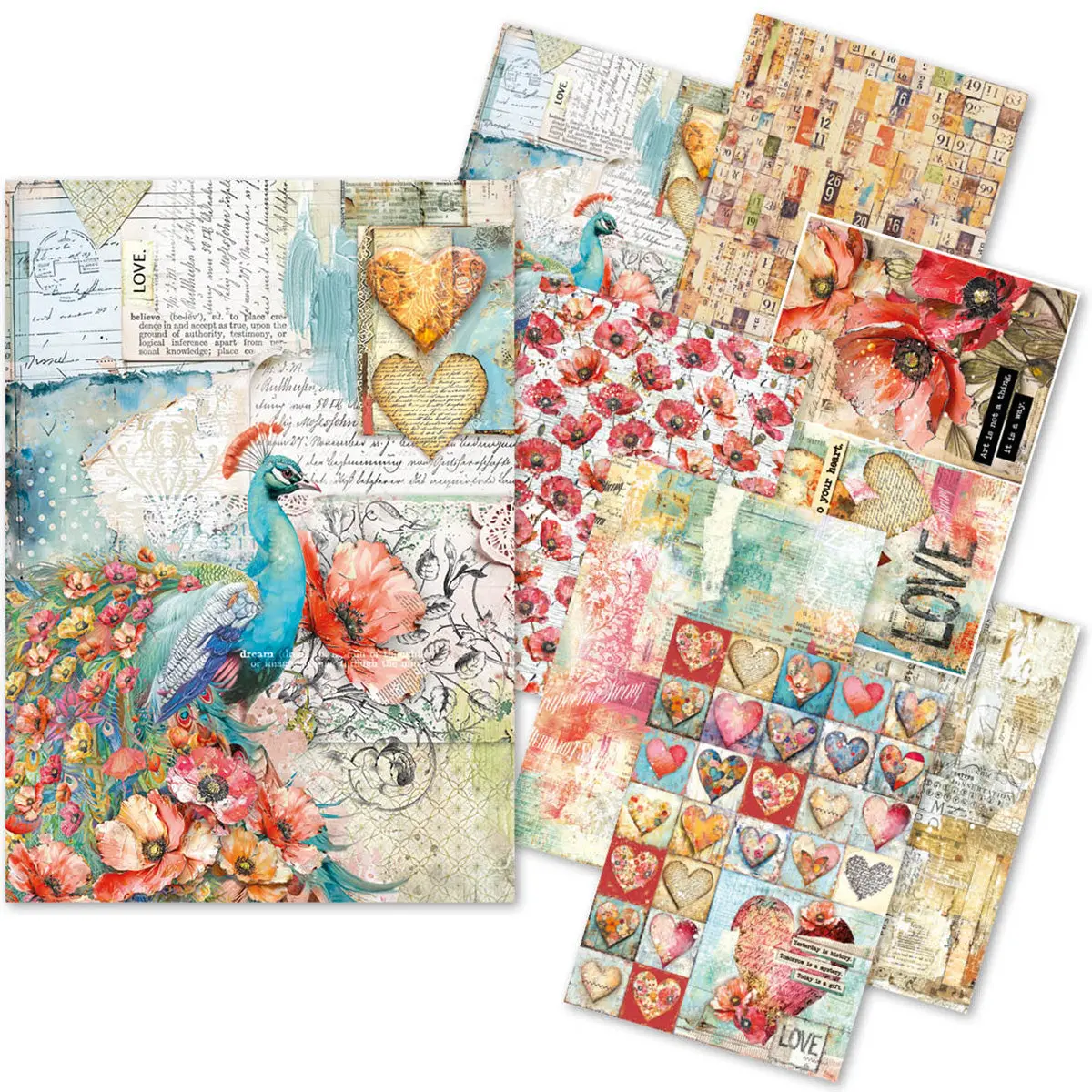 Rice Paper A5 Mixed 8/Pkg Majestic Dream 1