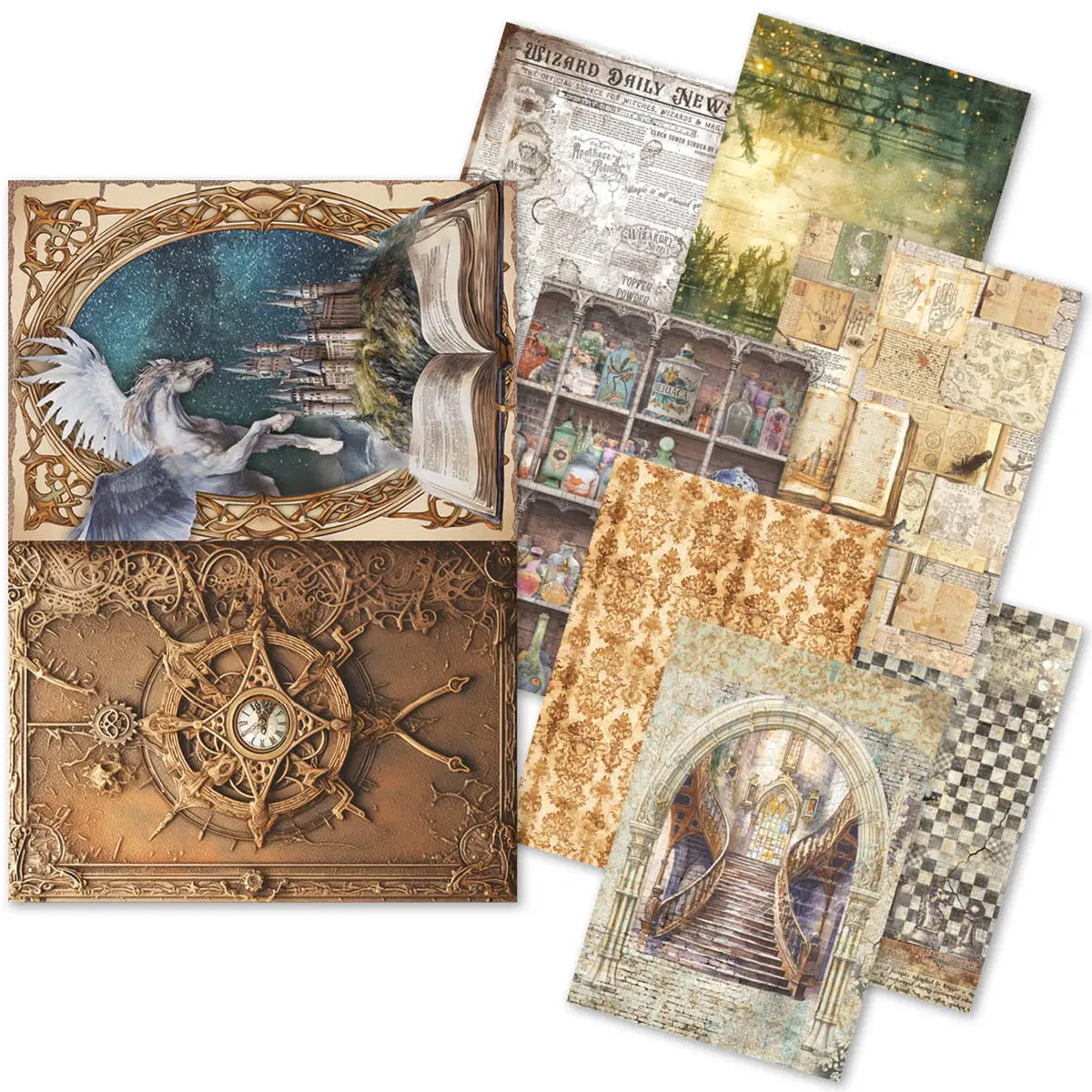 Rice Paper A5 Mixed 8/Pkg Wizard Academy 1