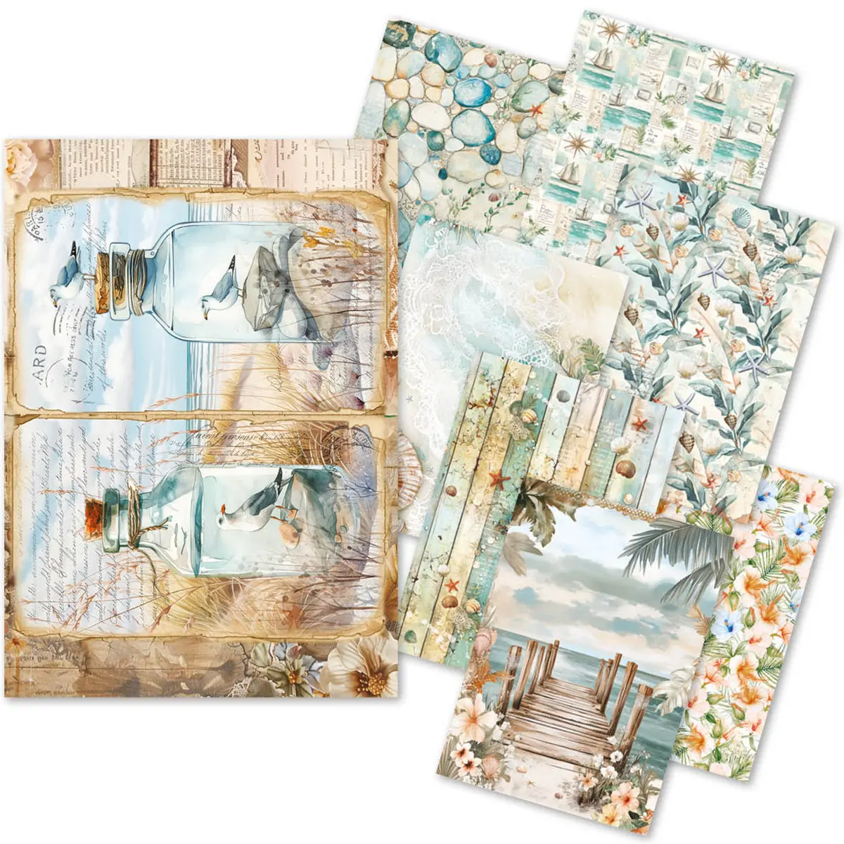 Rice Paper A5 Mixed 8/Pkg Summer Days 1