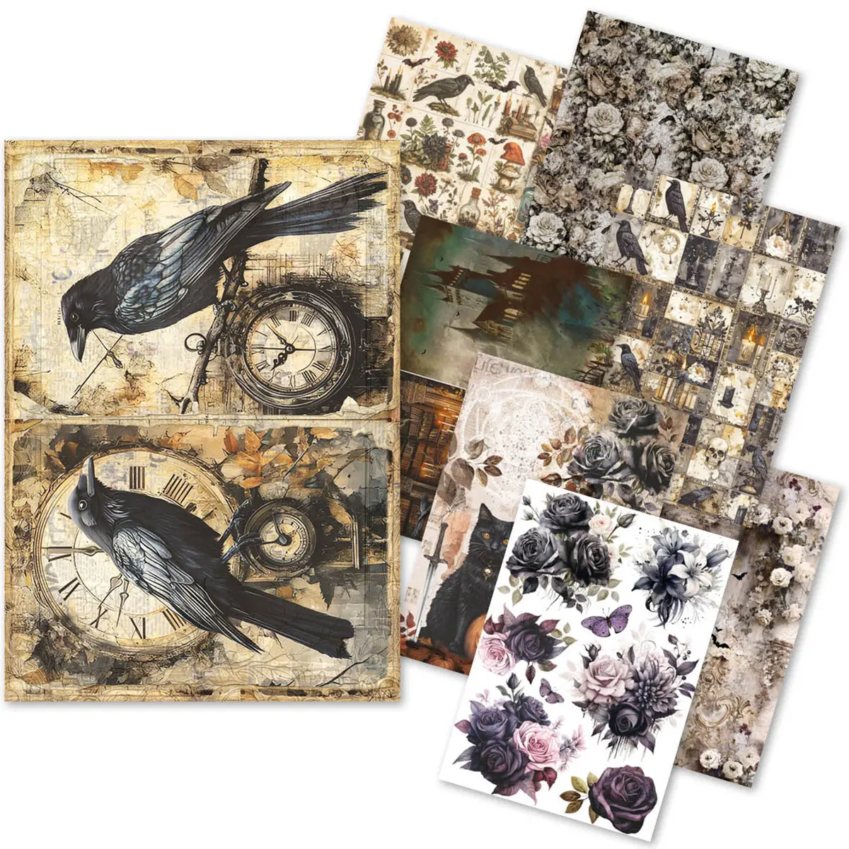 Rice Paper A5 Mixed 8/Pkg Dark Academia 1