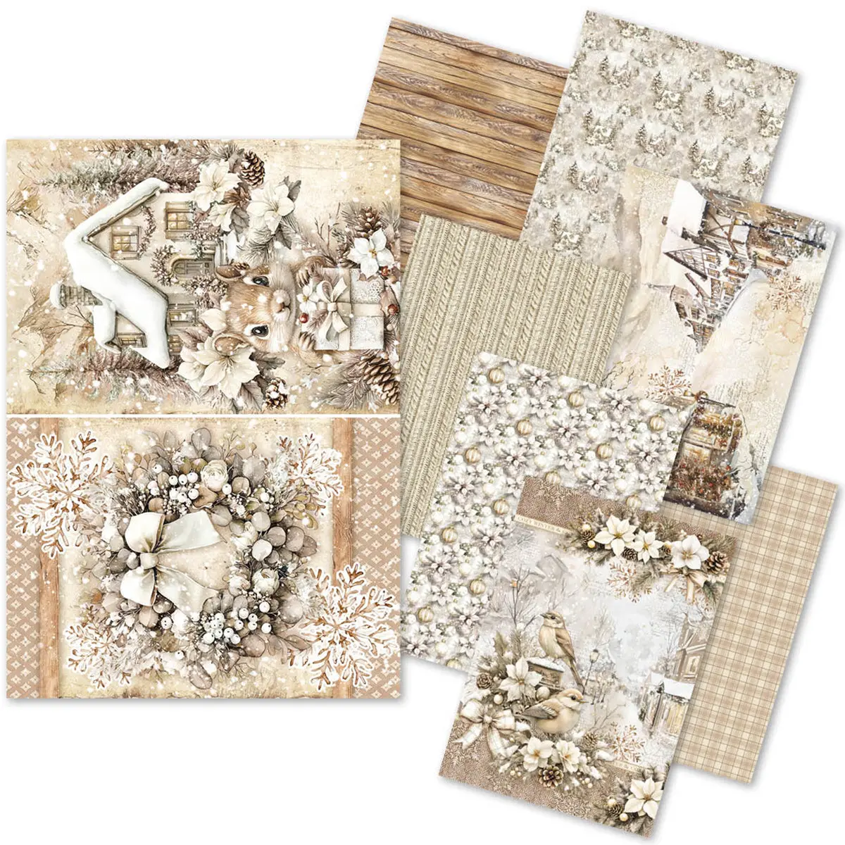 Rice Paper A5 Mixed 8/Pkg Winter Season 1