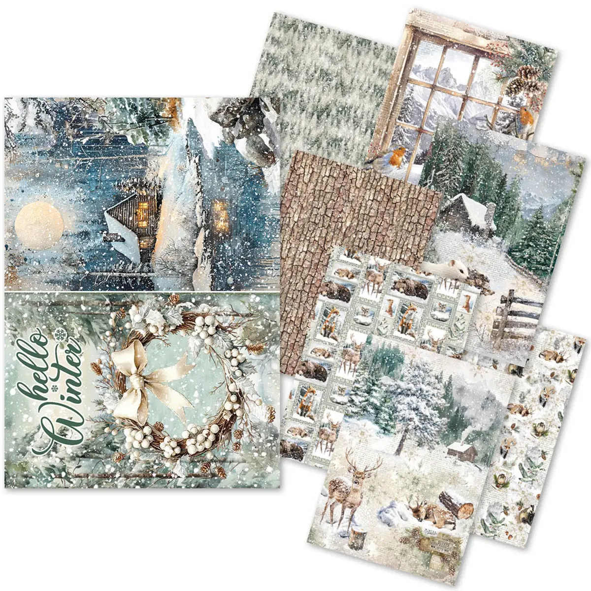 Rice Paper A5 Mixed 8/Pkg Forest Tales 1