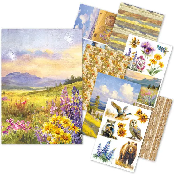 Rice Paper A5 Mixed 8/Pkg Yellowstone 1
