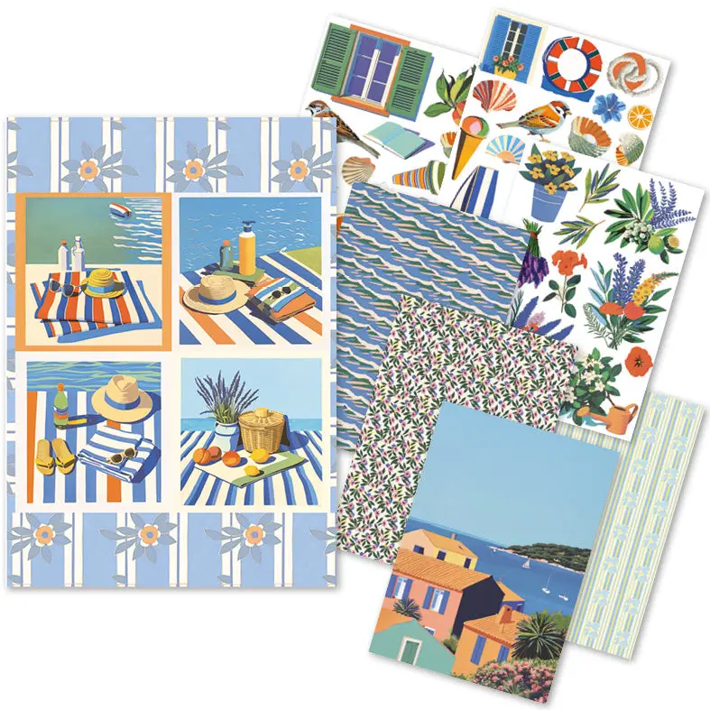 Rice Paper A5 Mixed 8/Pkg Riviera Dream 1