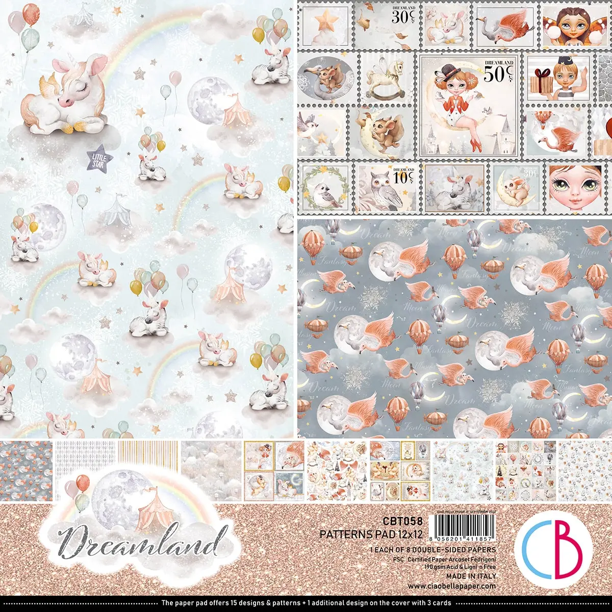 Dreamland Patterns Pad 12X12 8/Pkg 1