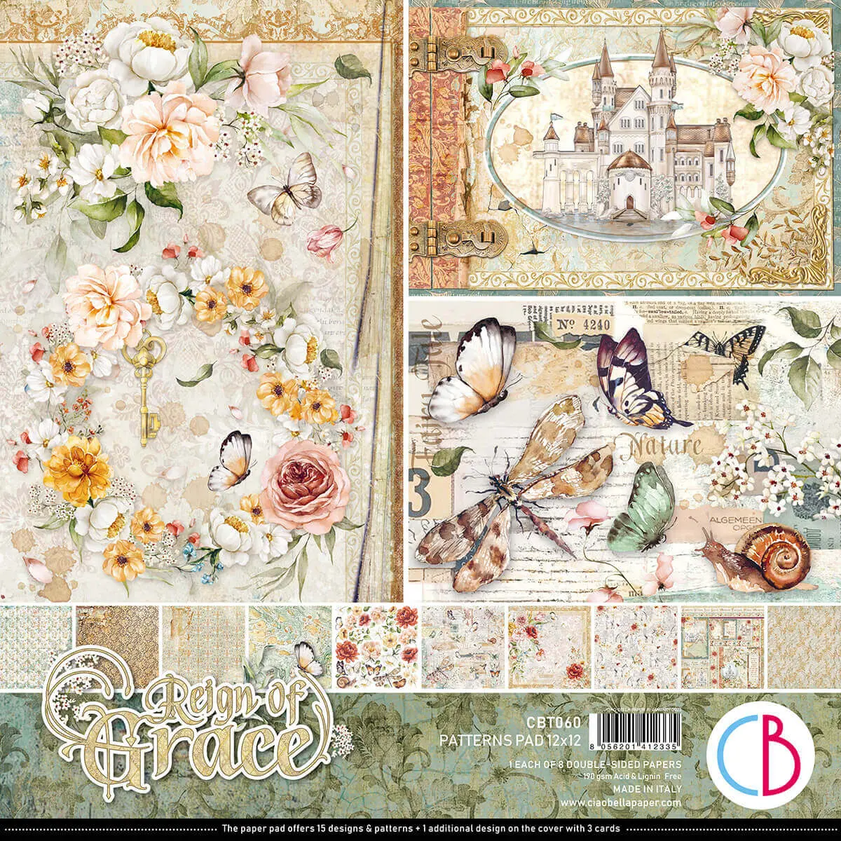 Reign Of Grace Patterns Pad 12X12 8/Pkg 1